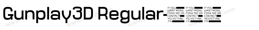 Gunplay3D Regular字体转换